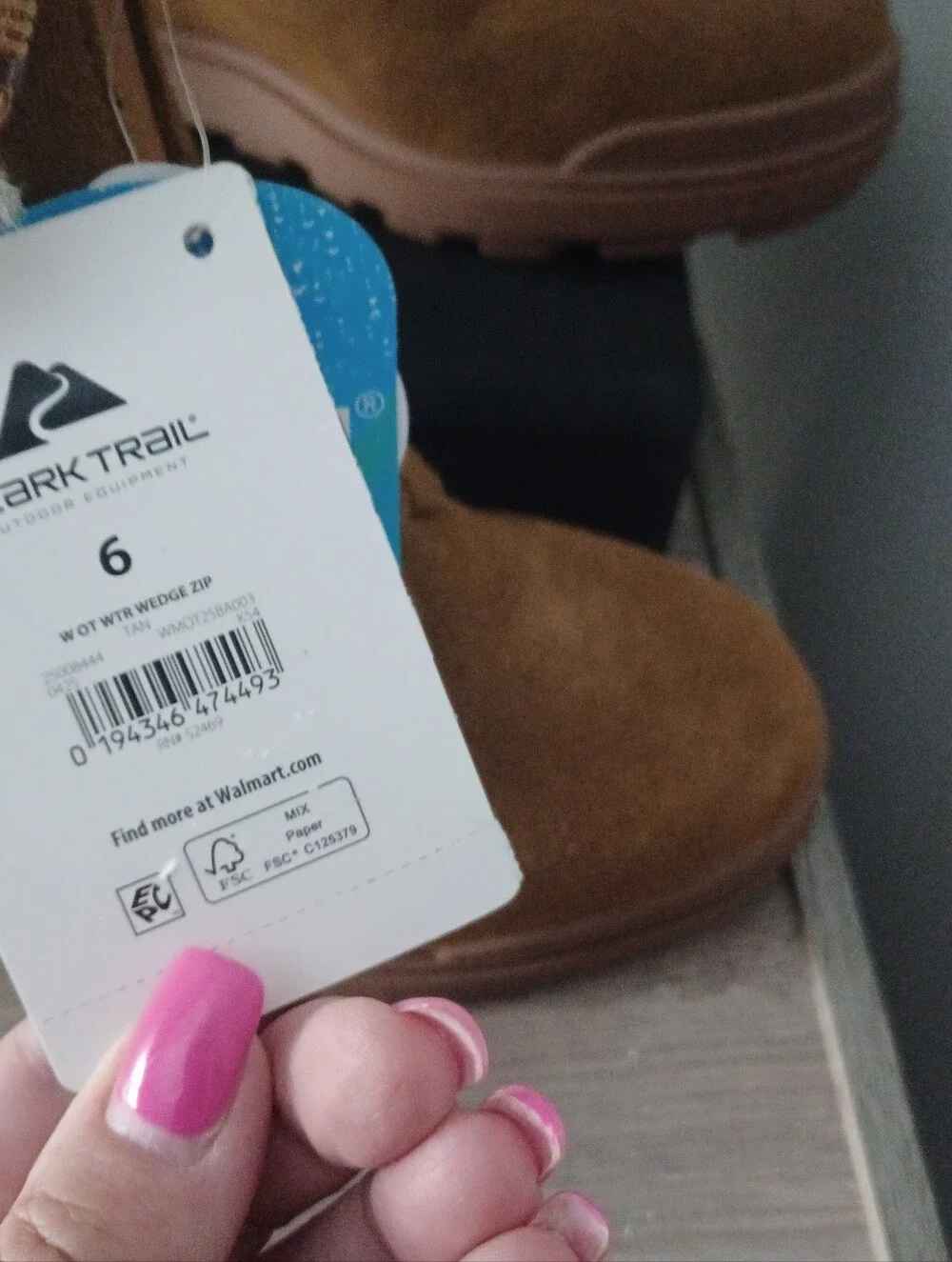 Ozark Trail Waterproof Snowboots Wedges Sz 6